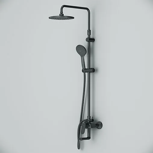Душевая система со смесителем для ванны Am.Pm Sunny чёрный матовый F0785C922 Душевая система со смесителем для ванны Am.Pm Sunny чёрный матовый F0785C922
