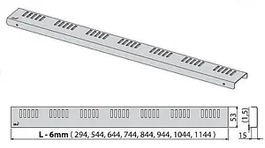 Решетка для лотка 1044мм AlcaPlast Dream-1050L Решетка для лотка 1044мм AlcaPlast Dream-1050L, 2