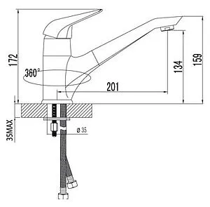 Смеситель для кухни Lemark Poseidon хром LM4204C Смеситель для кухни Lemark Poseidon хром LM4204C, 2