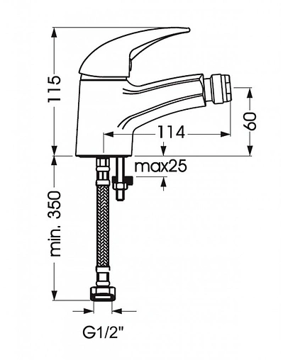 Смеситель для биде Vidima Orion хром BA002AA