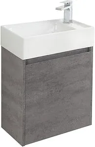 Тумба-умывальник подвесная BelBagno KRAFT MINI 50 L Cemento Grigio KRAFT MINI-500/260-1A-SO-CG-L+7045-KL, 4