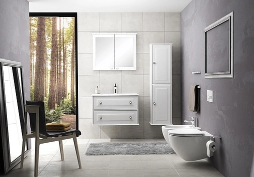 Шкаф-зеркало ISVEA Siento 80 белый 27PL2001080I