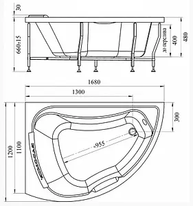 Ванна акриловая Radomir Альбена 168х120 L 1-01-0-1-1-015 Ванна акриловая Radomir Альбена 168х120 L 1-01-0-1-1-015, 2