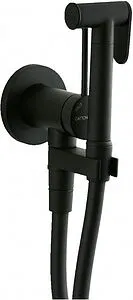 Гигиенический душ со смесителем Gattoni Circle Two чёрный матовый RT010NO, 1