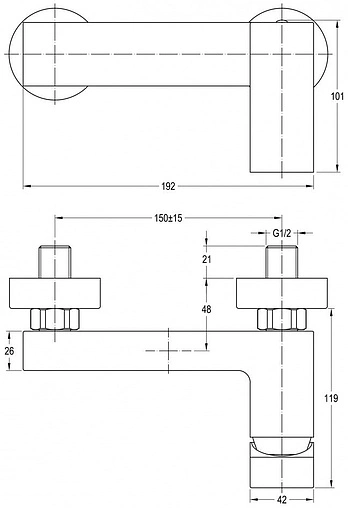 Смеситель для душа Swedbe Velo хром 2420