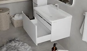 Тумба под умывальник подвесная Raval Welto 80 белый Wel.01.80/P/W/RL, 5