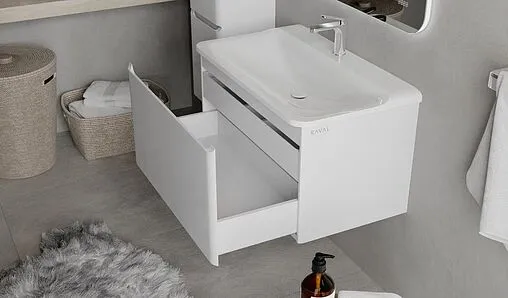 Тумба под умывальник подвесная Raval Welto 80 белый Wel.01.80/P/W/RL