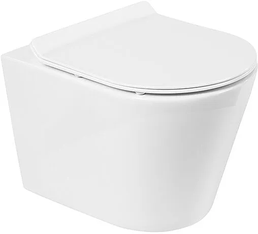 Унитаз подвесной безободковый BelBagno Flay-R белый BB053CHR
