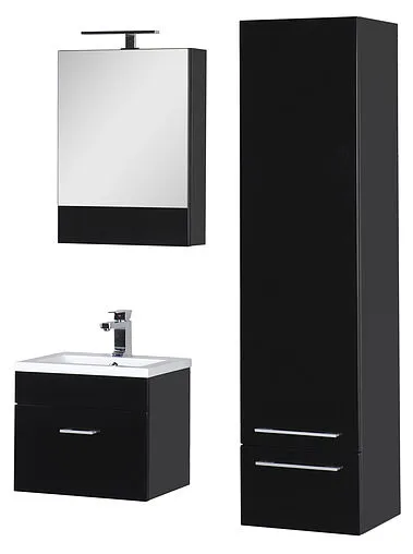 Шкаф-пенал подвесной Aquanet Нота 40 R чёрный 00168883