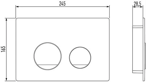 Клавиша смыва для унитаза Jacob Delafon E38068-BMT черный матовый Клавиша смыва для унитаза Jacob Delafon E38068-BMT черный матовый