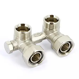 Узел нижнего подключения радиатора с байпасом угловой ¾"ек x ¾"ек Uni-Fitt 191N3300 Узел нижнего подключения радиатора с байпасом угловой ¾"ек x ¾"ек Uni-Fitt 191N3300, 4