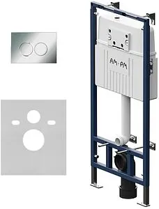 Инсталляция для подвесного унитаза Set 4 в 1 Am.Pm MasterFit I012710.0151 с кнопкой хром глянцевый Инсталляция для подвесного унитаза Set 4 в 1 Am.Pm MasterFit I012710.0151 с кнопкой хром глянцевый, 1