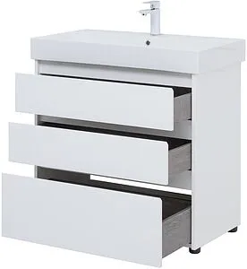 Тумба-умывальник напольная Aquanet Nova Lite 85 белый глянец 00302475+ Тумба-умывальник напольная Aquanet Nova Lite 85 белый глянец 00302475+, 4