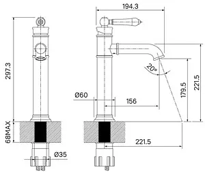 Смеситель для раковины IDDIS Oxford хром OXFSB01i01, 2
