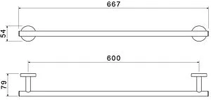 Полотенцедержатель Aquatek Оберон хром AQ4214CR Полотенцедержатель Aquatek Оберон хром AQ4214CR, 2
