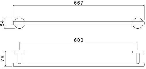 Полотенцедержатель Aquatek Оберон хром AQ4214CR