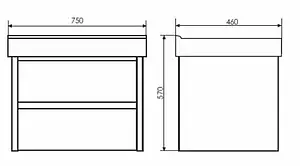 Тумба-умывальник подвесная Comforty Дублин 75 белый 00004137103CF, 2