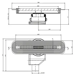 Лоток душевой Set 650мм h=72мм 0.8л/сек Pestan Confluo Slim Line 650 13100033 Лоток душевой Set 650мм h=72мм 0.8л/сек Pestan Confluo Slim Line 650 13100033, 5