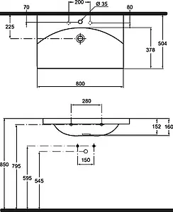 Раковина Ideal Standard Daylight 80 белый K072701, 2