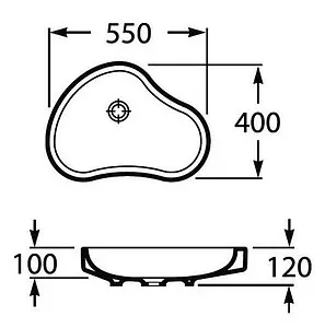 Раковина Roca Urbi 55 белый 32722A000 Раковина Roca Urbi 55 белый 32722A000, 2