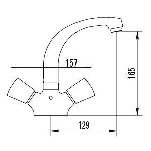 Смеситель для раковины SMARTsant Бэйс хром SM060006AA Смеситель для раковины SMARTsant Бэйс хром SM060006AA, 2