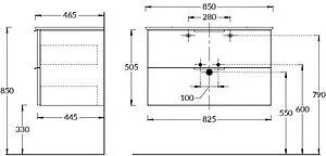 Тумба под умывальник подвесная Kerama Marazzi Piano Forte 85 белый PI.F.85\WHT Тумба под умывальник подвесная Kerama Marazzi Piano Forte 85 белый PI.F.85\WHT, 2