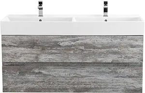 Тумба-умывальник подвесная Cezares Molveno 46 120 Legno Grigio MOLVENO 46-120-2C-SO-2-LG+CZR-MIL-120-2-LVB Тумба-умывальник подвесная Cezares Molveno 46 120 Legno Grigio MOLVENO 46-120-2C-SO-2-LG+CZR-MIL-120-2-LVB, 1