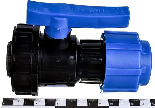 Кран шаровый с переходом на пнд трубу 32мм x ¾&quot;в ТПК-Аква 554223234