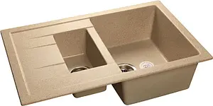 Мойка кухонная GranFest Quadro Q-775KL песочный Мойка кухонная GranFest Quadro Q-775KL песочный, 1