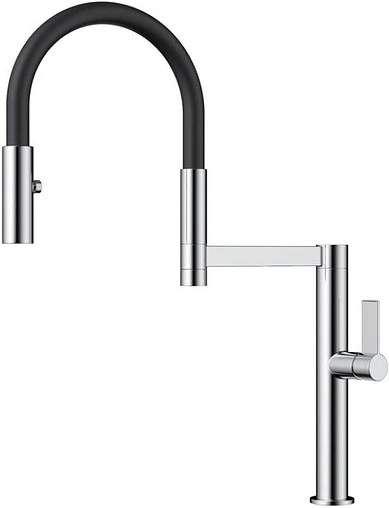 Смеситель для кухни с гибким изливом Omoikiri Osaka BN-WH нержавеющая сталь/белый 4994305