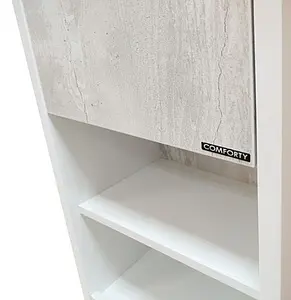 Шкаф-пенал напольный Comforty Женева 35 дуб белый/белый 00004137139CF, 5