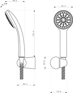 Душевой набор Lemark хром LM0801C, 2