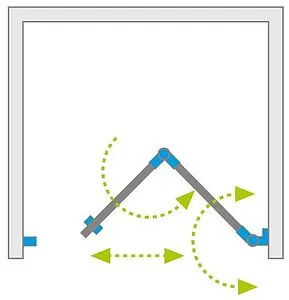 Дверь в нишу 800мм прозрачное, матовое стекло Radaway EOS DWB 80 R 37813-01-12NR, 3