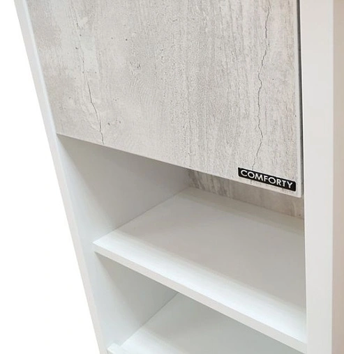 Шкаф-пенал напольный Comforty Женева 35 дуб белый/белый 00004137139CF