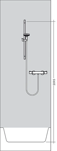 Душевая стойка с термостатом Hansgrohe Ecostat Universal/Crometta 100 Vario 4jet 90см хром/белый 27031400