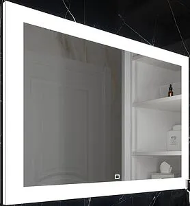 Зеркало с подсветкой Continent Relax Led 100x70 белый ЗЛП470 Зеркало с подсветкой Continent Relax Led 100x70 белый ЗЛП470, 1