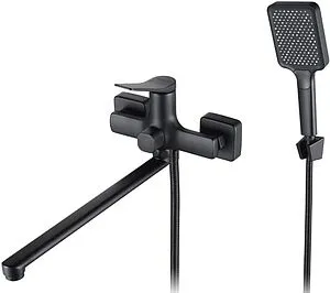 Смеситель для ванны с длинным изливом Osgard Manen Black чёрный матовый 65223, 1