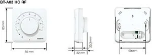 Радиотерморегулятор комнатный WATTS BT-A03-RF белый 10085594, 2