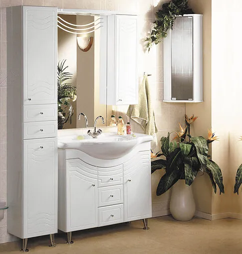 Шкаф-пенал с бельевой корзиной Aquaton Домус 35 R белый 1A122003DO01R