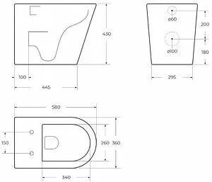 Унитаз приставной безободковый BelBagno Flay-R белый BB1003CBR/SC Унитаз приставной безободковый BelBagno Flay-R белый BB1003CBR/SC, 2