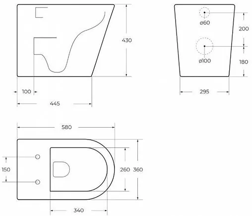 Унитаз приставной безободковый BelBagno Flay-R белый BB1003CBR/SC