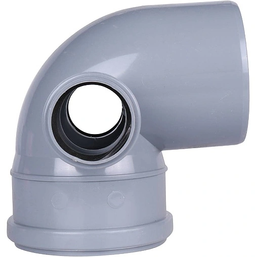 Отвод с выходами на 50 правый+левый внутренний D=110x50x50мм Угол 87° Sinikon 556003.R