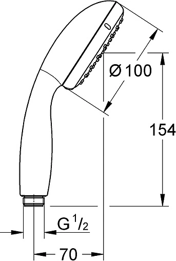 Лейка ручного душа Grohe Tempesta New хром 27597001