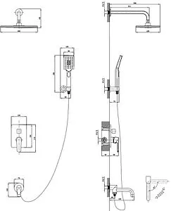 Душевая система со смесителем для ванны Osgard Dalalven хром 83350 Душевая система со смесителем для ванны Osgard Dalalven хром 83350, 2