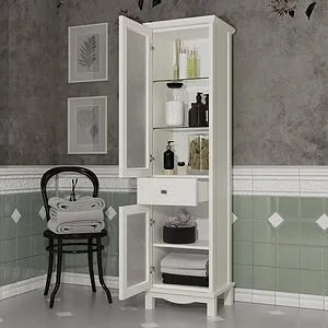 Шкаф-пенал напольный Opadiris Омега 45 L слоновая кость 00-00001616, 4