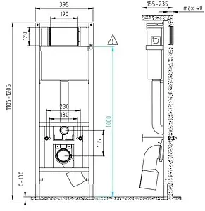 Инсталляция для подвесного унитаза Cersanit Link Pro S-IN-MZ-LINK_PRO Инсталляция для подвесного унитаза Cersanit Link Pro S-IN-MZ-LINK_PRO, 2