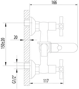 Смеситель для ванны Lemark Neo хром LM2202C Смеситель для ванны Lemark Neo хром LM2202C, 2