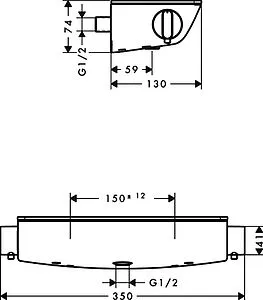 Термостат для душа Hansgrohe Ecostat Select хром 13161000 Термостат для душа Hansgrohe Ecostat Select хром 13161000, 2
