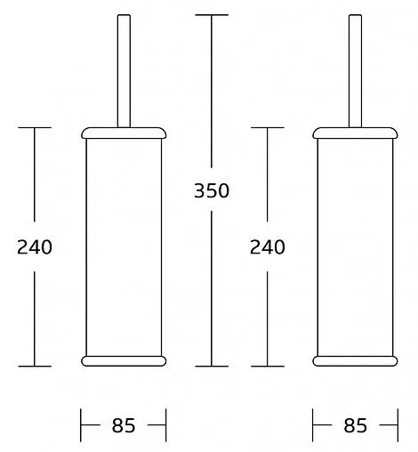 Ёршик для унитаза Gross Aqua Delta хром GA9990A-C