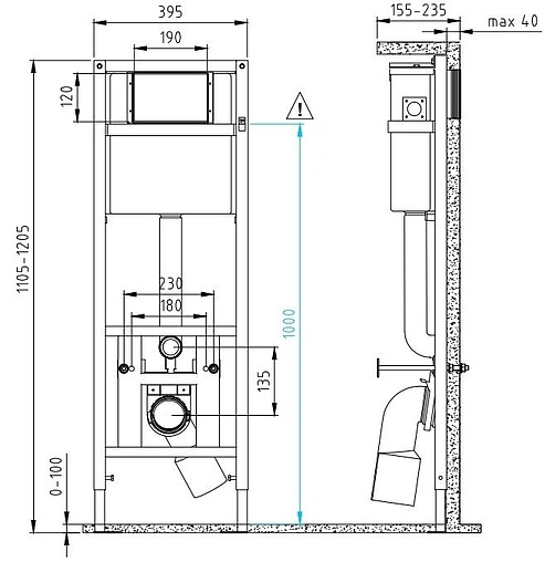 Инсталляция для подвесного унитаза Cersanit Link Pro S-IN-MZ-LINK_PRO